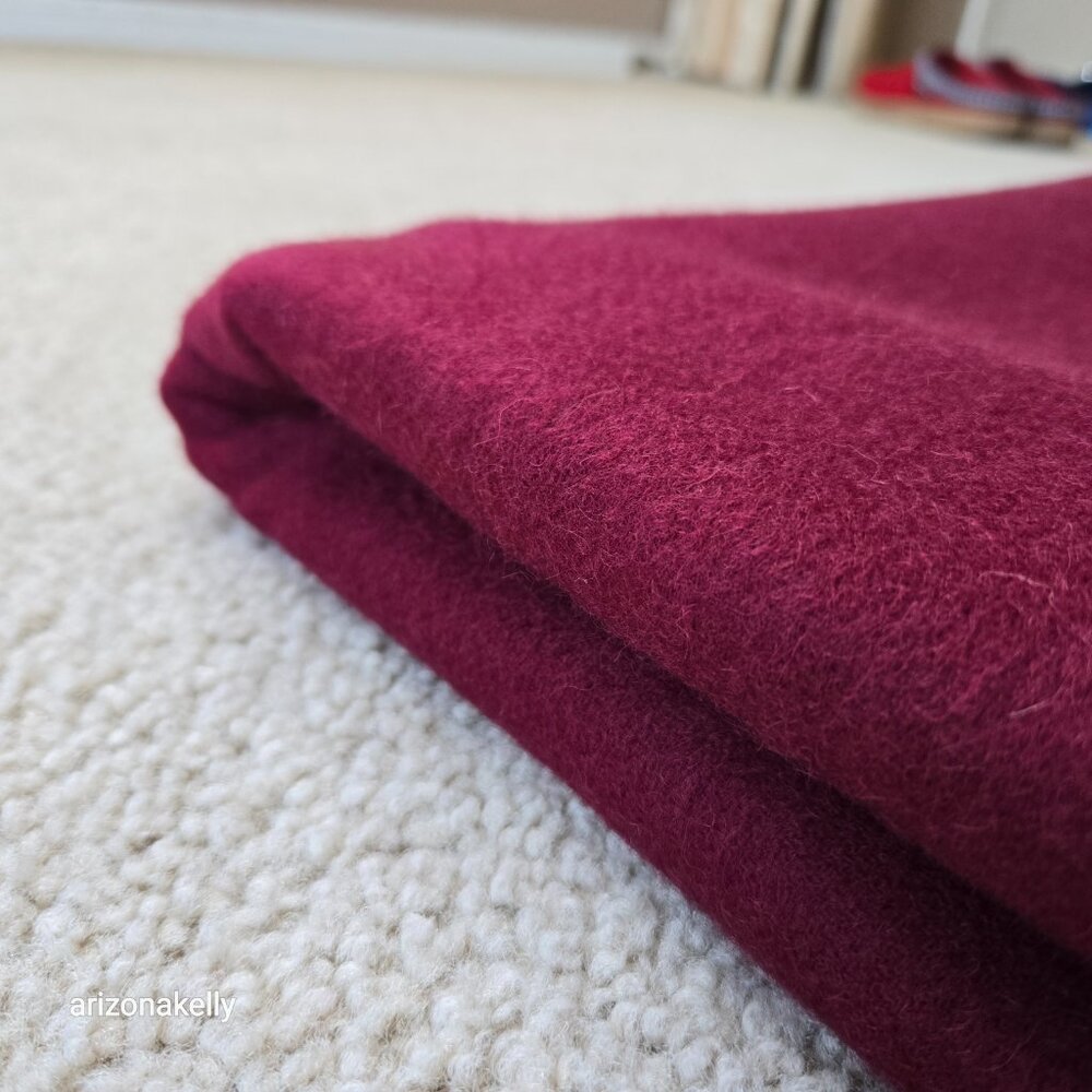NWT Portolano Lambswool Wool Wrap Burgundy - Picture 13 of 14